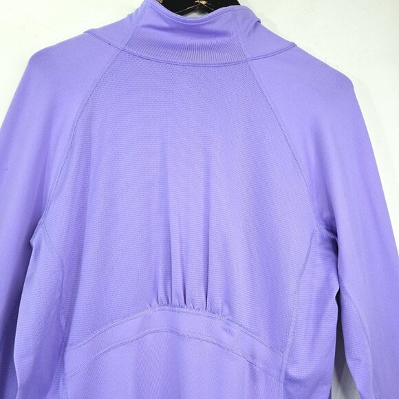 Adidas Climalite Pullover Half Zip Purple Ruched Pullover Workout Active Top - Picture 4 of 11